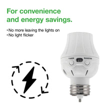 Load image into Gallery viewer, Atron Indoor/Outdoor Automatic Light Control and Timer for Incandescent, CFL, LED and Halogen Bulbs. On at Dusk, Off at Dawn for Porch, Patio, Garage Lights - PLT400