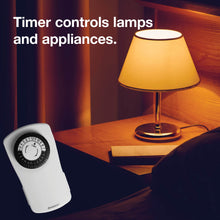 Load image into Gallery viewer, Heavy duty timer with 2 grounded outlets T112