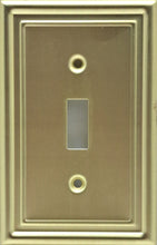 Load image into Gallery viewer, Satin Brass/Satin Gold "Estate" Wallplate, Generous Size, many configurations to choose from- 2-190SB
