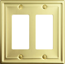 Load image into Gallery viewer, Satin Brass/Satin Gold "Estate" Wallplate, Generous Size, many configurations to choose from- 2-190SB
