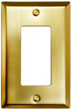 Load image into Gallery viewer, Satin Brass/Satin Gold Contemporary Wallplate, generous size, many configurations to choose from - 2-263SB
