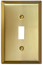 Load image into Gallery viewer, Satin Brass/Satin Gold Contemporary Wallplate, generous size, many configurations to choose from - 2-263SB
