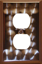 Load image into Gallery viewer, Metal 'Techno' Bronze Wall Plate, single toggle - 2-302T

