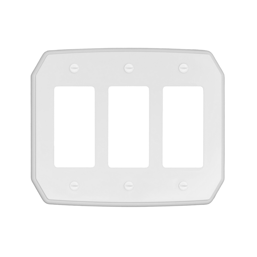 Oversized Classic White Plastic Wall Plate - 10-37RRR