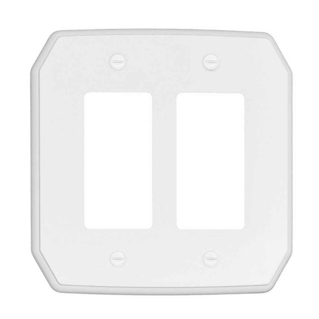 Oversized Classic White Plastic Wall Plate - 10-37RR