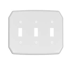 Oversized Classic White Plastic Wall Plate - 10-37TT