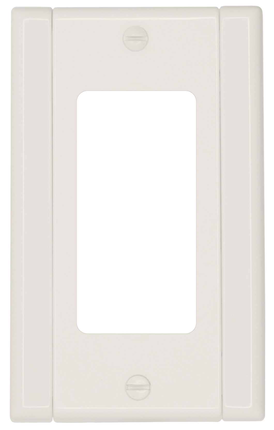 Plastic White w/White Sides Wallplate - 10-80R