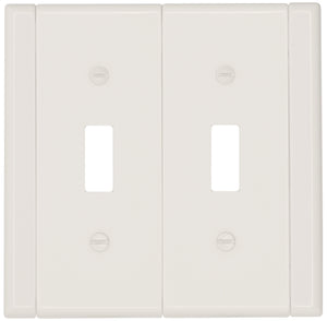 Plastic White w/White Sides Wallplate - 10-80R