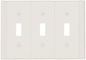Plastic White w/White Sides Wallplate - 10-80R