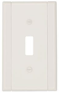 Plastic White w/White Sides Wallplate - 10-80R