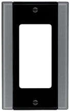 Load image into Gallery viewer, Black w/Satin Nickel Sides 1Rocker Wallplate
