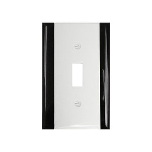 Plastic White with Black Wallplates sides - 10-83TT