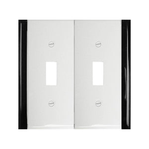 Plastic White with Black Wallplates sides - 10-83TT