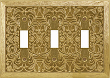 Load image into Gallery viewer, 'Filigree' Brass/Gold Wall Plate, single duplex configuration, lacey and lovely to add charm and elegance to your decor-130
