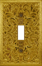 Load image into Gallery viewer, Filigree Solid Brass Single Toggle Wall-plate
