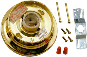 Brass Glass Shade Holder Kit - 3 1/4" - 19212