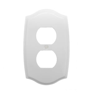 Decorative Metal White Wallplate - 2-1006D