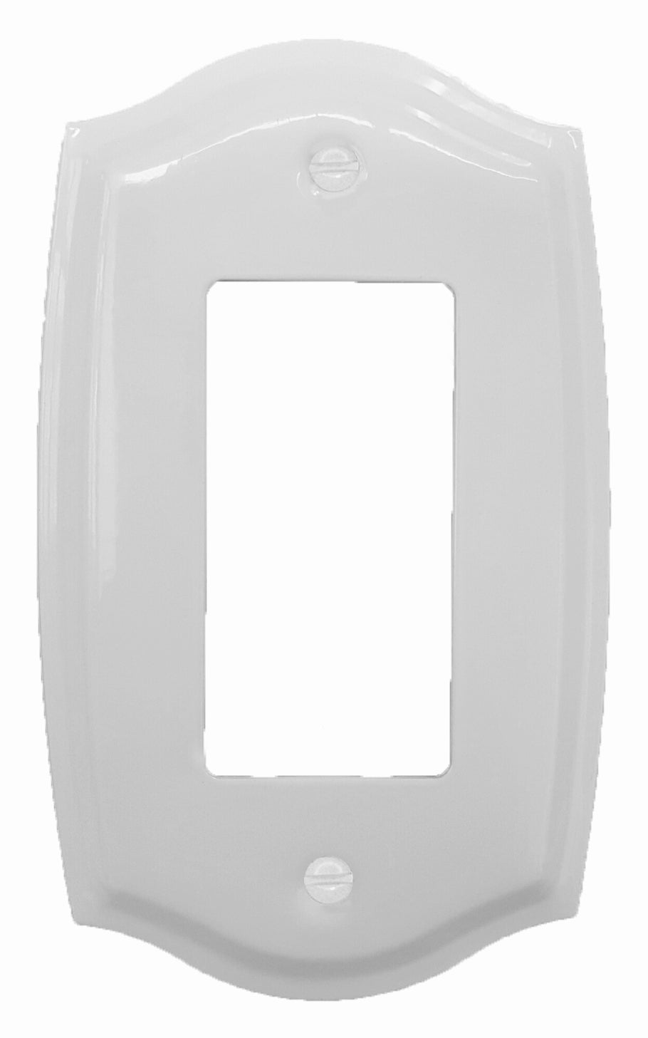 Decorative Metal White Wallplate - 2-1006R