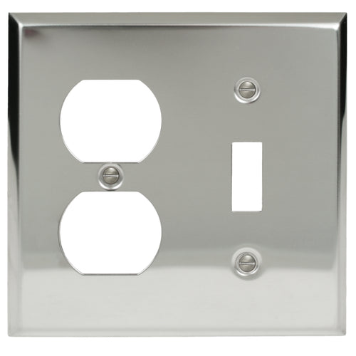 Decorative Chrome Plated Toggle and Duplex Wall-plate