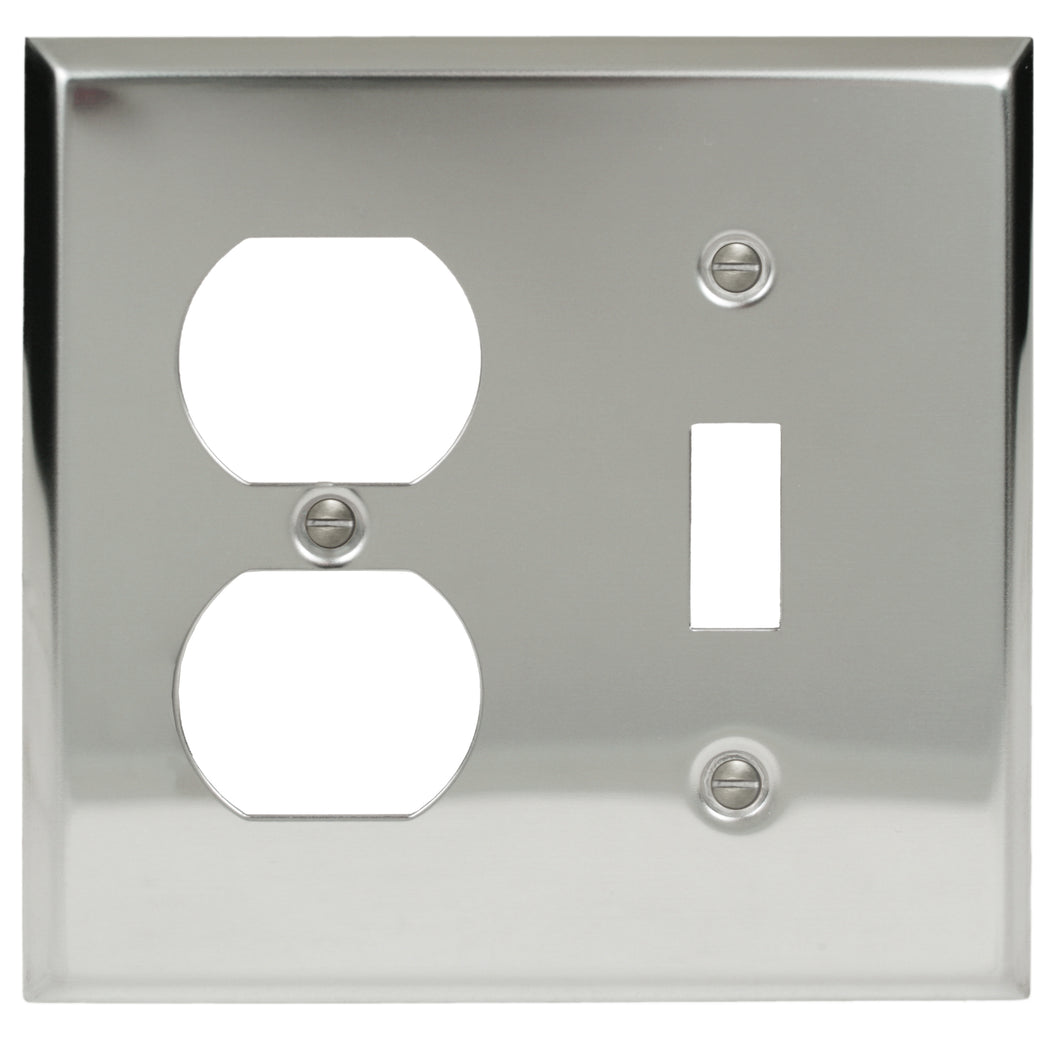 Decorative Chrome Plated Toggle and Duplex Wall-plate