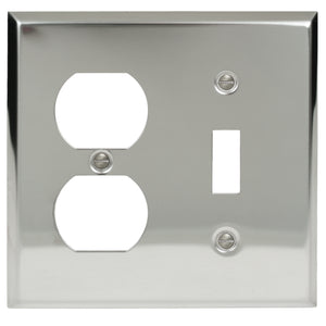 Decorative Chrome Plated Toggle and Duplex Wall-plate