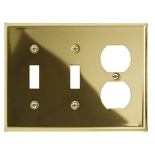Load image into Gallery viewer, Metal Traditional Brass Wallplate - 2-163TTRBR
