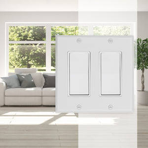 White Traditional Metal Wallplate - 2-164RR