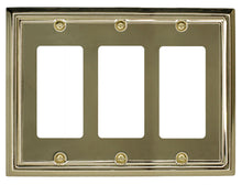 Load image into Gallery viewer, Decorative Contoured Metal &quot;Estate&quot; Bright Brass Wall Plate - 2-200T
