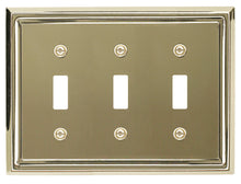 Load image into Gallery viewer, Decorative Contoured Metal &quot;Estate&quot; Bright Brass Wall Plate - 2-200D
