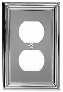 Decorative Metal Polished Chrome "Estate" Wallplate - 2-202R