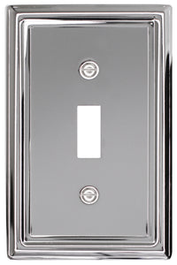 Decorative Metal Polished Chrome "Estate" Wallplate - 2-202R