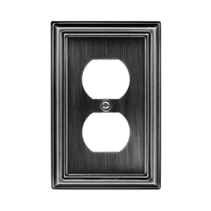 Pewter Estate Single Duplex Wall-plate Switch Plate