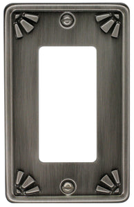 Decorative Contoured Metal "STUDIO PEWWTER" 1Rocker wallplate