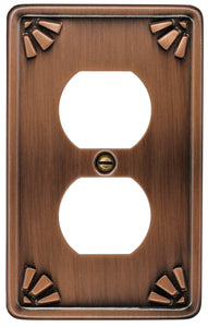 Metal Studio Antique Broze 1Duplex Wallplate