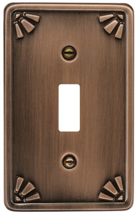 Metal Screwless 1Toggle Wallplate, Oil Rubbed Bronze