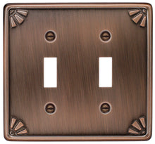 Load image into Gallery viewer, Metal Studio Antique Bronze Double Toggle Wall-plate 
