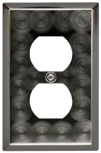 Decorative Metal Techno Pewter Wall Plate - 2-301R