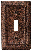 Load image into Gallery viewer, Decorative Metal Weathered Copper-Bronze 1Toggle Wallplate
