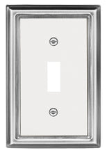 Load image into Gallery viewer, Decorative Metal Estate Satin Nickel 1Toggle w?White Center
