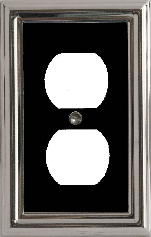 Decorative Metal Estate Chrome w/Black Centre - 2-502D