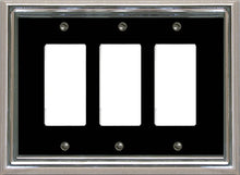 Load image into Gallery viewer, Decorative Metal Estate Chrome w/Black Centre - 2-502RRR
