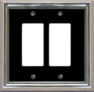 Decorative Metal Estate Chrome w/Black Centre - 2-502RRR