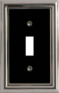 Decorative Metal Estate Chrome w/Black Centre - 2-502RR