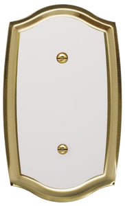 Decorative Brass Wall Plates with White Centre - 2021D
