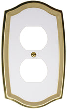 Load image into Gallery viewer, Decorative Brass Wall Plates with White Centre - 2021T
