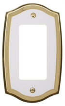 Load image into Gallery viewer, Decorative Brass Wall Plates with White Centre - 2021TD
