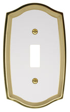Load image into Gallery viewer, Decorative Brass Wall Plates with White Centre - 2021T
