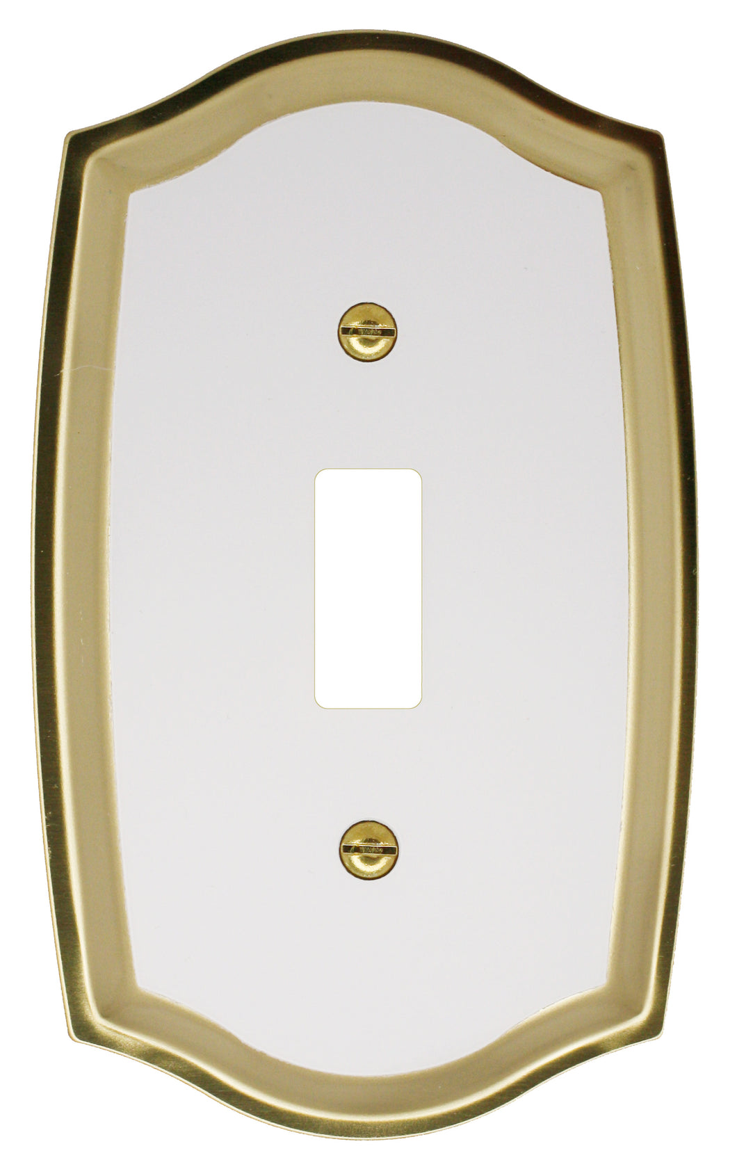Decorative Brass Wall Plates with White Centre - 2021T