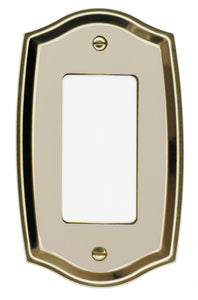 Decorative Metal Ivory on Brass Wall Plate - 2022D
