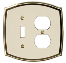 Load image into Gallery viewer, Decorative Metal Ivory on Brass Wall Plate - 2022T
